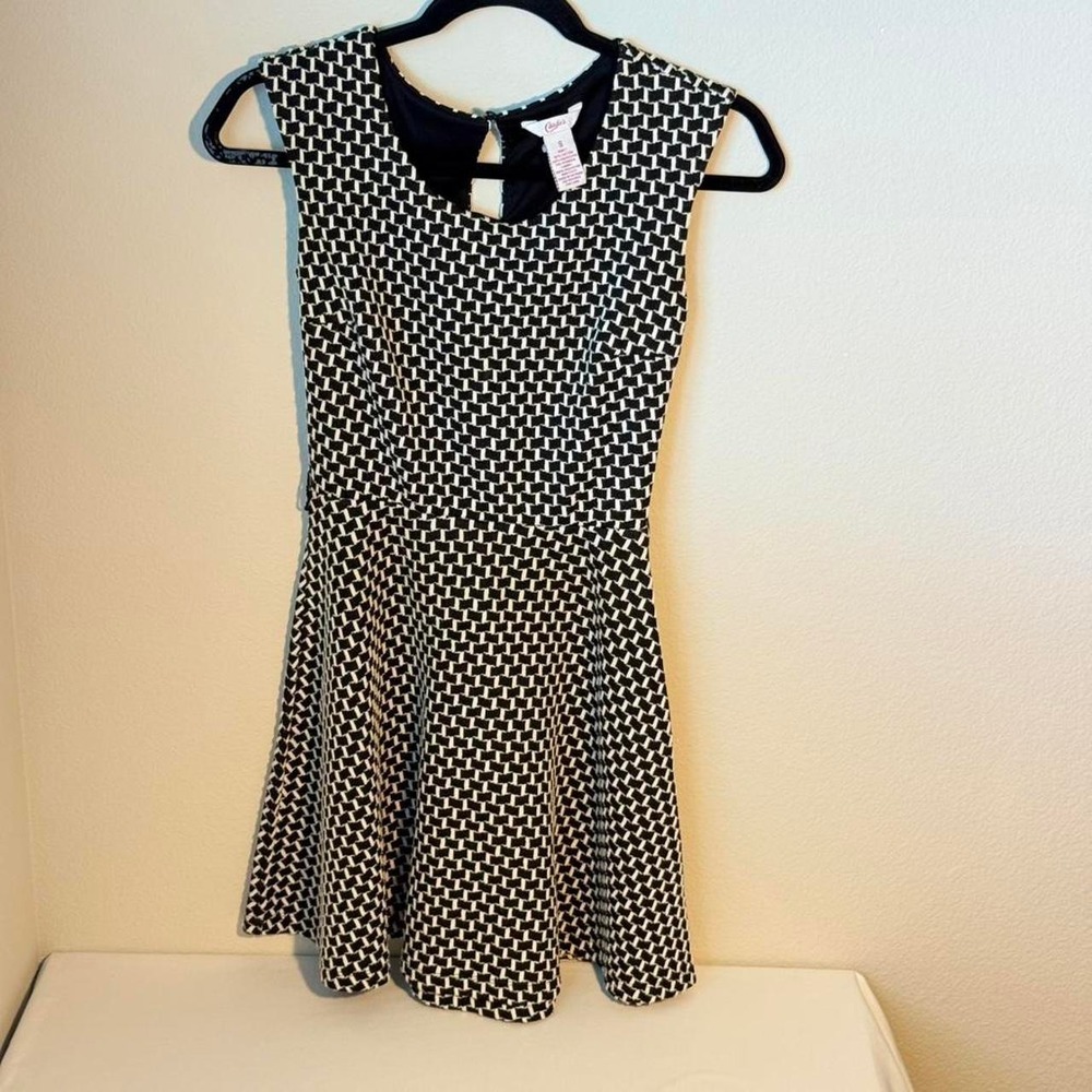 Candie's black and white houndstooth short dress